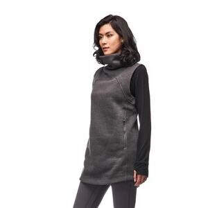 Indyeva Funnel Neck Tunic Vest Toga Size Medium Charcoal Gray